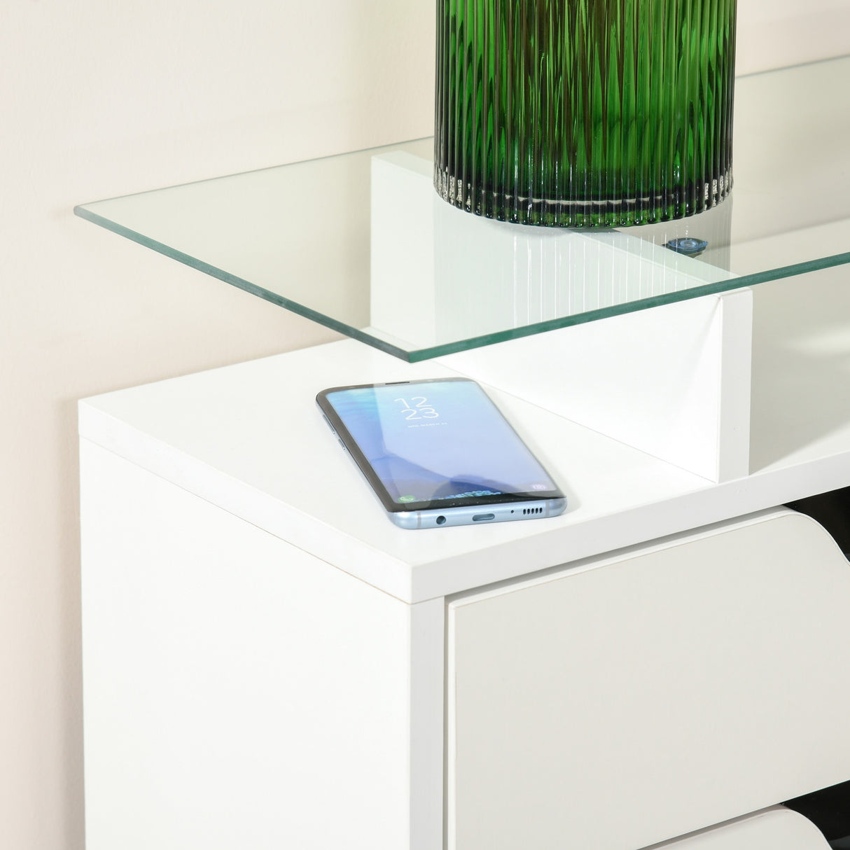 easycomfort easycomfort scarpiera moderna con 2 cassetti per 16 scarpe scarpiera a ribalta con mensola regolabile e ripiano in vetro 89x23x96cm bianco lucido