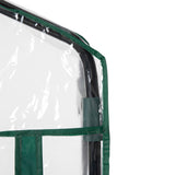 easycomfort easycomfort serra da balcone compatta con 4 ripiani e copertura in pvc trasparente 70x50x160cm