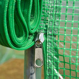 easycomfort easycomfort serra da giardino a tunnel 8x3x2m in pe e acciaio con porta avvolgibile e finestre verde