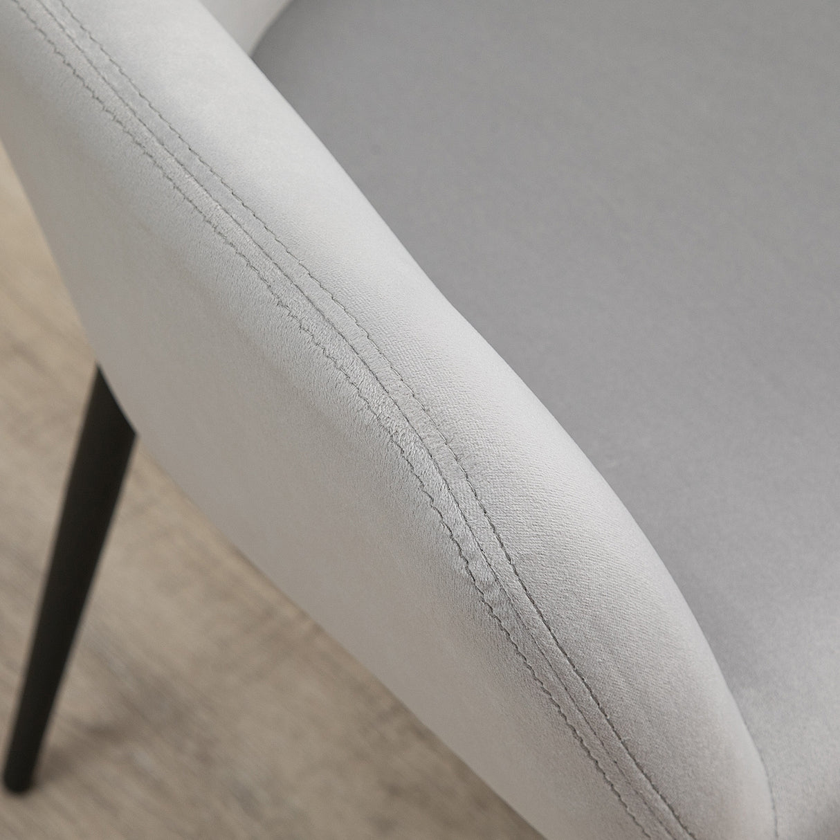 easycomfort easycomfort set 2 sedie per soggiorno nordiche con schienale e braccioli ricurvi e seduta imbottita 54x57x80 cm grigio