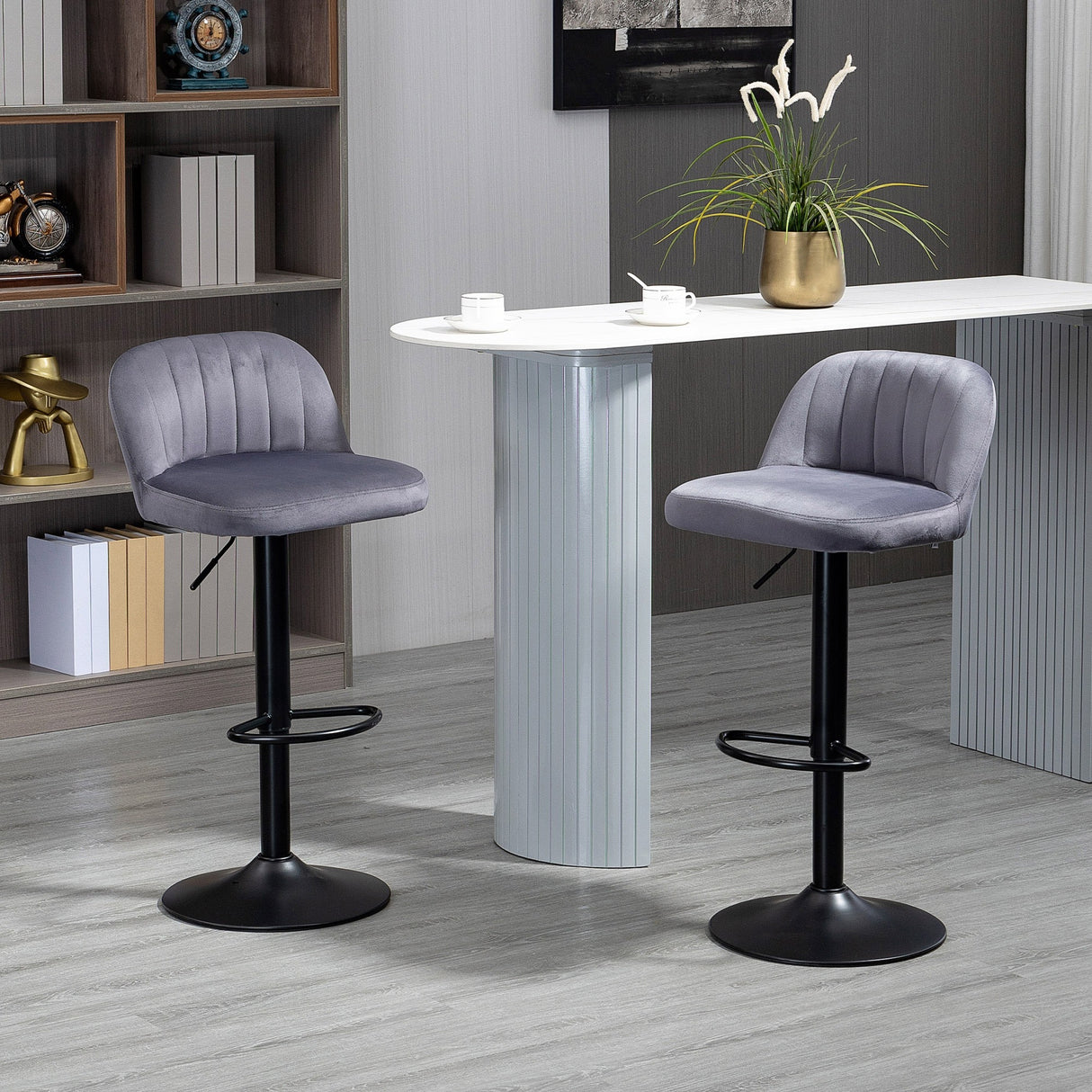 immagine-9-easycomfort-easycomfort-set-2-sgabelli-da-bar-con-schienale-e-poggiapiedi-girevoli-con-altezza-regolabile-grigio