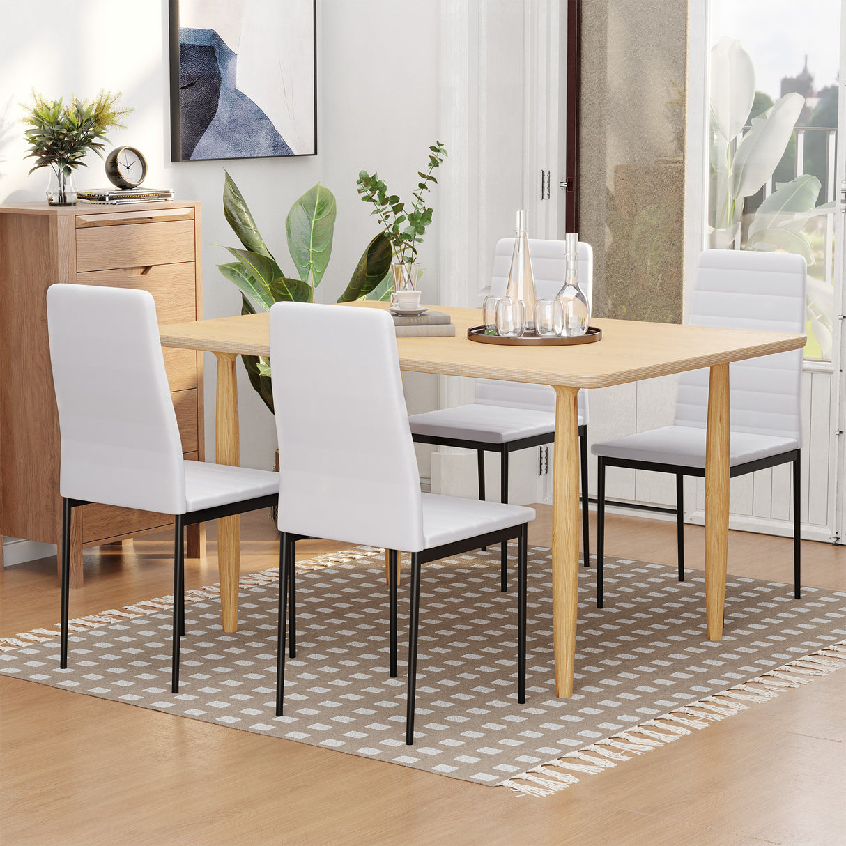 immagine-9-easycomfort-easycomfort-set-4-sedie-imbottite-per-soggiorno-o-sala-da-pranzo-sedie-da-cucina-moderne-in-metallo-e-tessuto-bianco