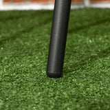 easycomfort easycomfort set da giardino 3 pezzi in acciaio con 2 sedie pieghevoli in tessuto traspirante e tavolo rotondo