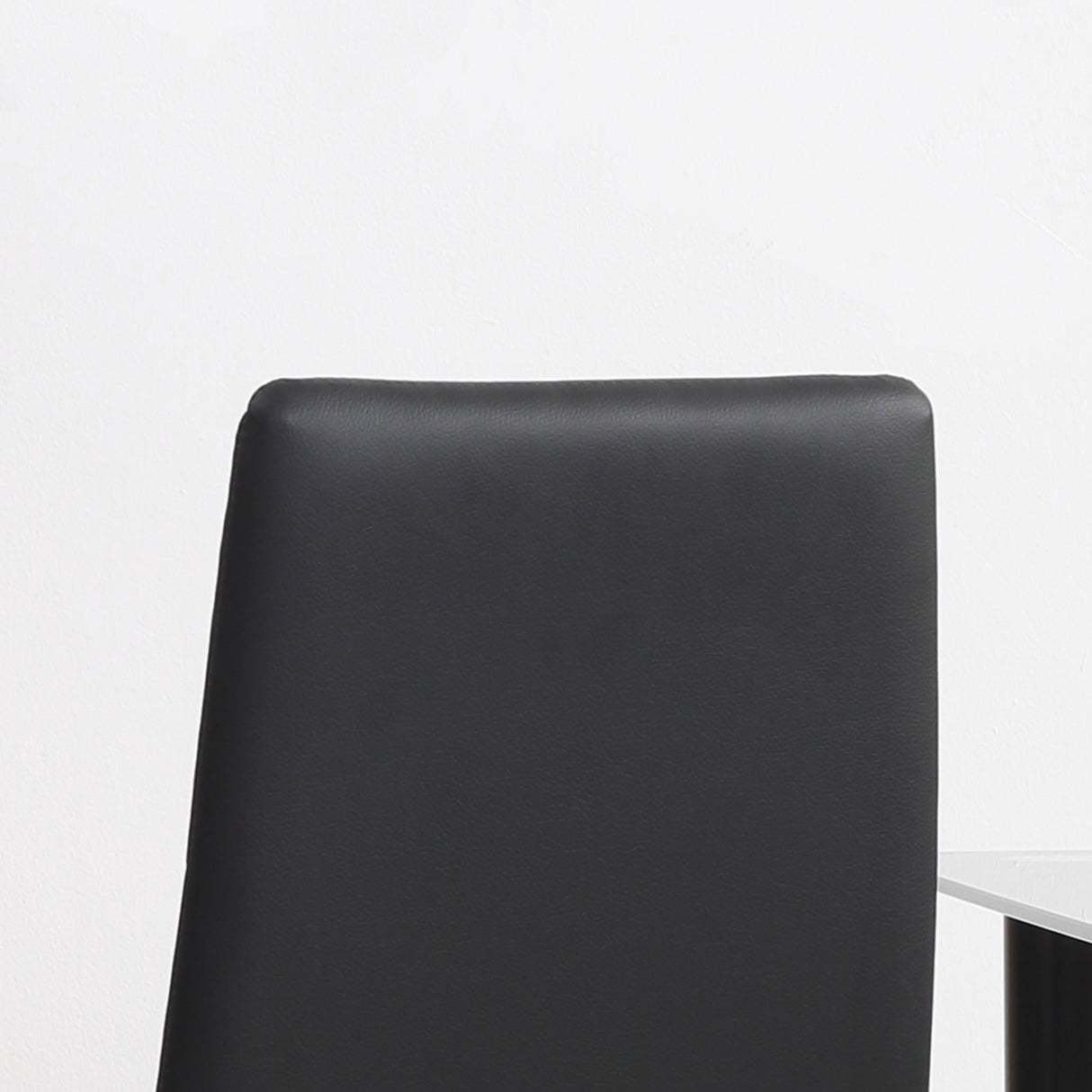 easycomfort easycomfort set di 4 sedie da pranzo con schienale alto in finta pelle e acciaio 41x50x97cm nero