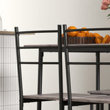 easycomfort easycomfort set tavolo e sedie 5 pezzi salvaspazio con tavolo da cucina rettangolare e 4 sedie moderne in mdf e acciaio