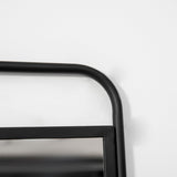 easycomfort easycomfort specchio da parete con mensola inferiore e struttura in metallo 36 2x12x71 7cm nero