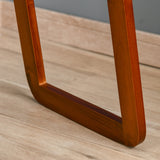 easycomfort easycomfort specchio da terra e da parete con struttura in legno supporto pieghevole con cerniera 37x43x156cm noce chiaro