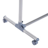 easycomfort easycomfort stender appendiabiti con altezza ed estensione regolabili 4 ruote girevoli acciaio inox e abs 165x48x180cm