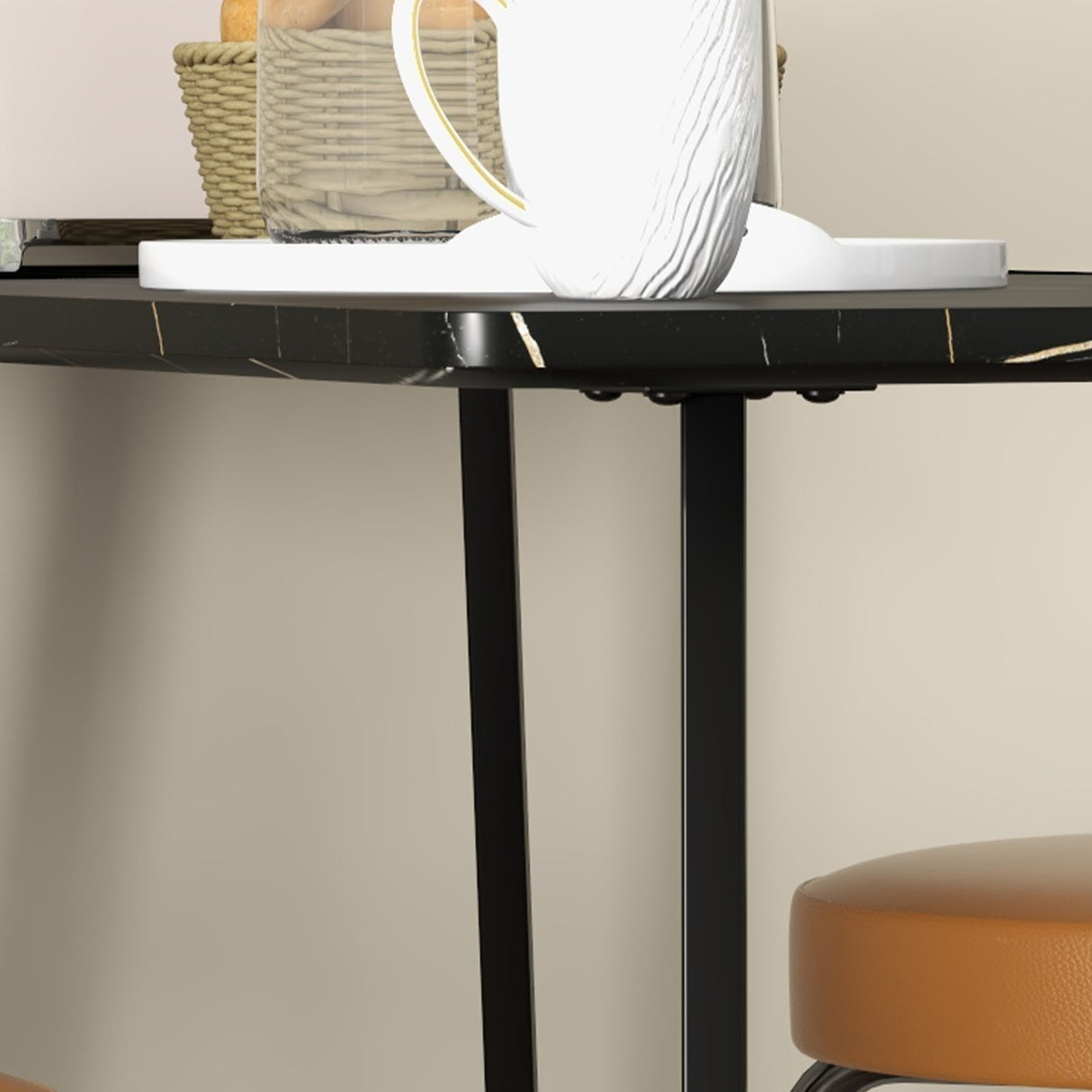 easycomfort easycomfort tavolo da bar rettangolare per 4 persone in mdf e metallo 118x58x98 cm nero