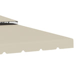 easycomfort easycomfort tettuccio di ricambio per gazebo da giardino 3x4m con tetto a 2 livelli in poliestere beige