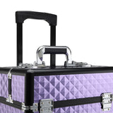 easycomfort easycomfort valigia porta trucchi professionale trolley makeup da viaggio in alluminio 2 ruote viola 33 5x23x7695 5cm ean 8054144137650