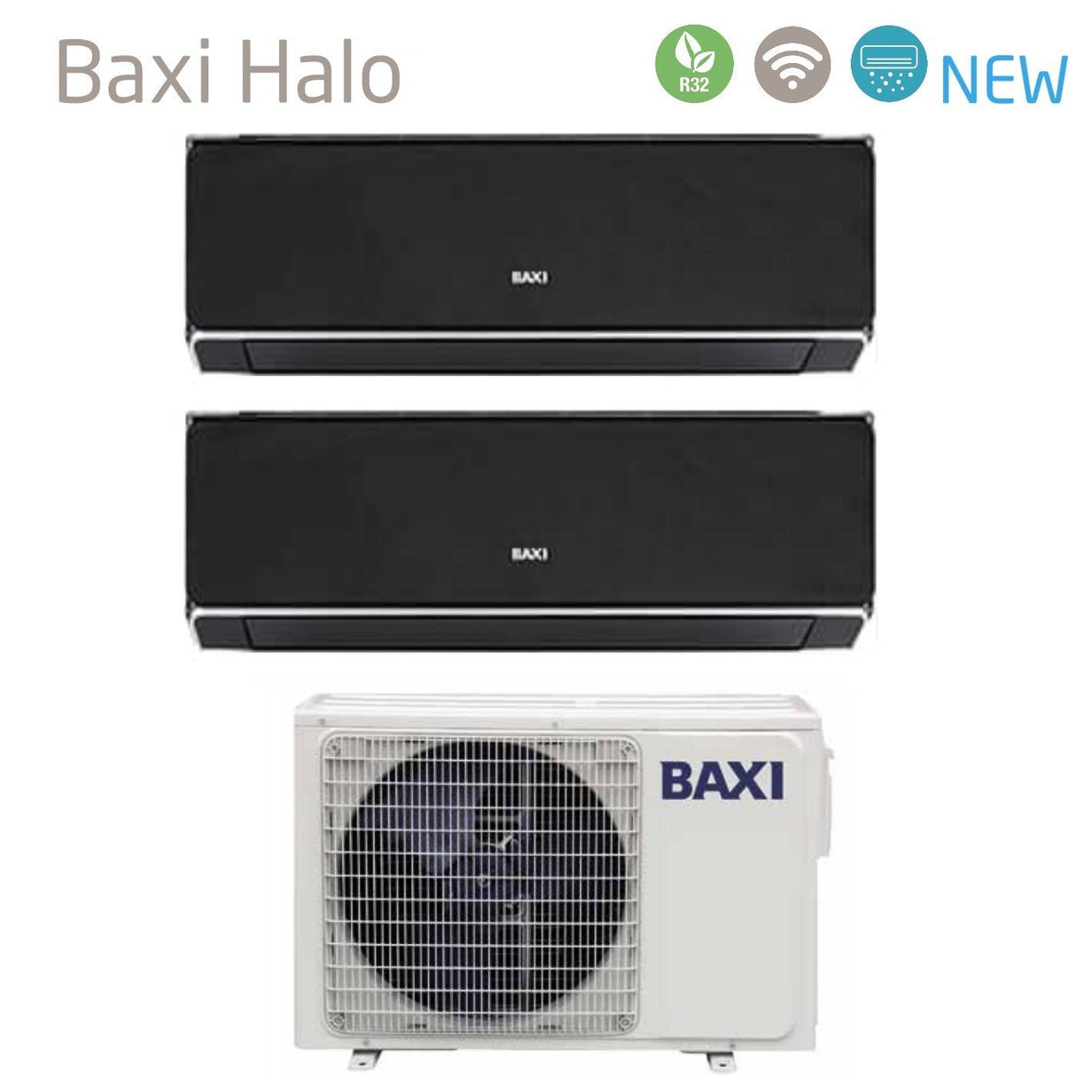 immagine-1-baxi-climatizzatore-condizionatore-baxi-dual-split-inverter-serie-halo-nero-912-con-lsgt50-2m-r-32-wi-fi-integrato-900012000-ean-8059657007100