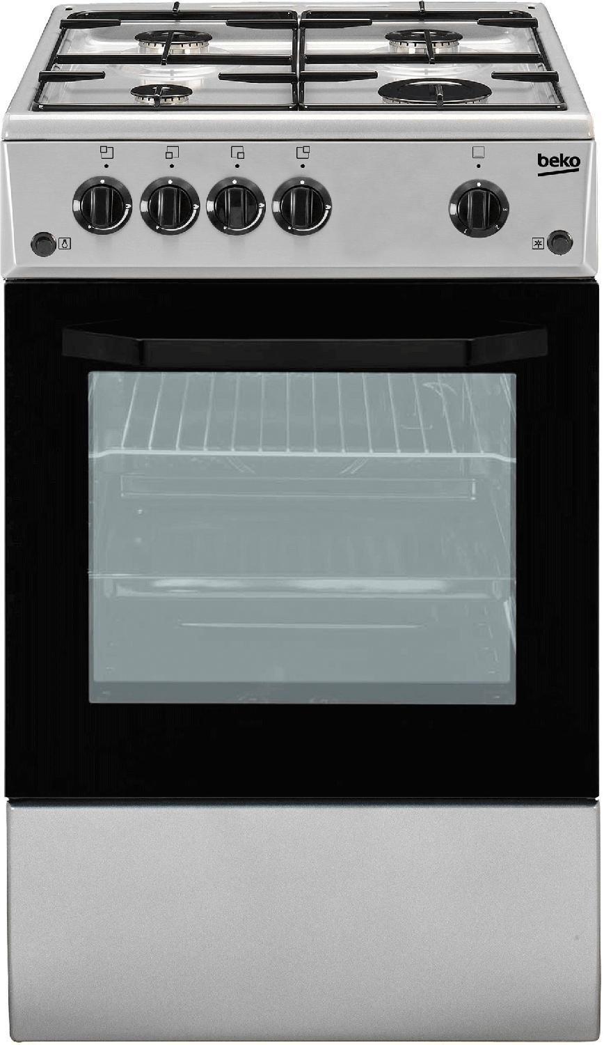 immagine-1-cucina-a-gas-beko-4-fuochi-forno-a-gas-csg42011fs-50x50-argento-con-coperchio-ean-8690842014307