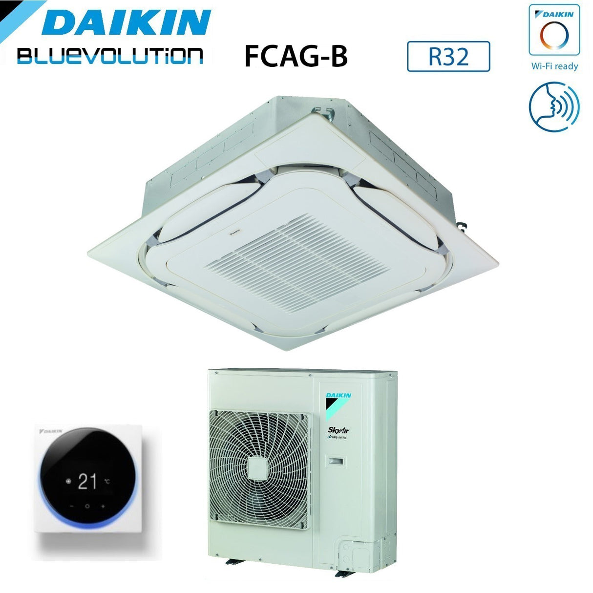 immagine-1-daikin-climatizzatore-condizionatore-daikin-bluevolution-a-cassetta-round-flow-36000-btu-fcag100b-azas100mv1-r-32-wi-fi-optional-con-griglia-standard-inclusa