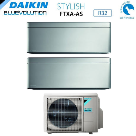 immagine-1-daikin-climatizzatore-condizionatore-daikin-bluevolution-dual-split-inverter-serie-stylish-silver-99-con-2mxm40m-r-32-wi-fi-integrato-90009000-colore-grigio-ean-8059657008244