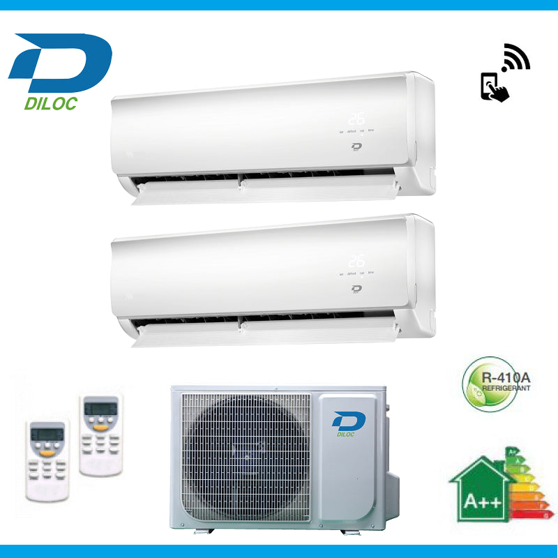 immagine-1-diloc-climatizzatore-condizionatore-diloc-dual-split-inverter-serie-wall-912-con-wall-out200-classe-a-900012000-wi-fi-incluso-ean-8059657009081