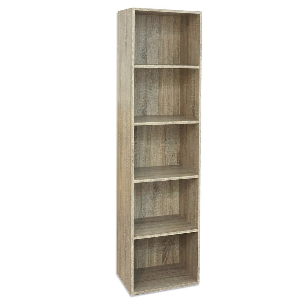 immagine-1-divina-home-libreria-in-legno-5-ripiani-scaffale-rovere-l-40-x-h-29-x-h-172-cm-ean-8059591735268