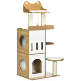 immagine-1-easycomfort-easycomfort-albero-per-gatti-in-mdf-con-tiragraffi-per-gatti-2-casette-per-gatti-posatoi-e-pallina-da-gioco-60x48x133-cm