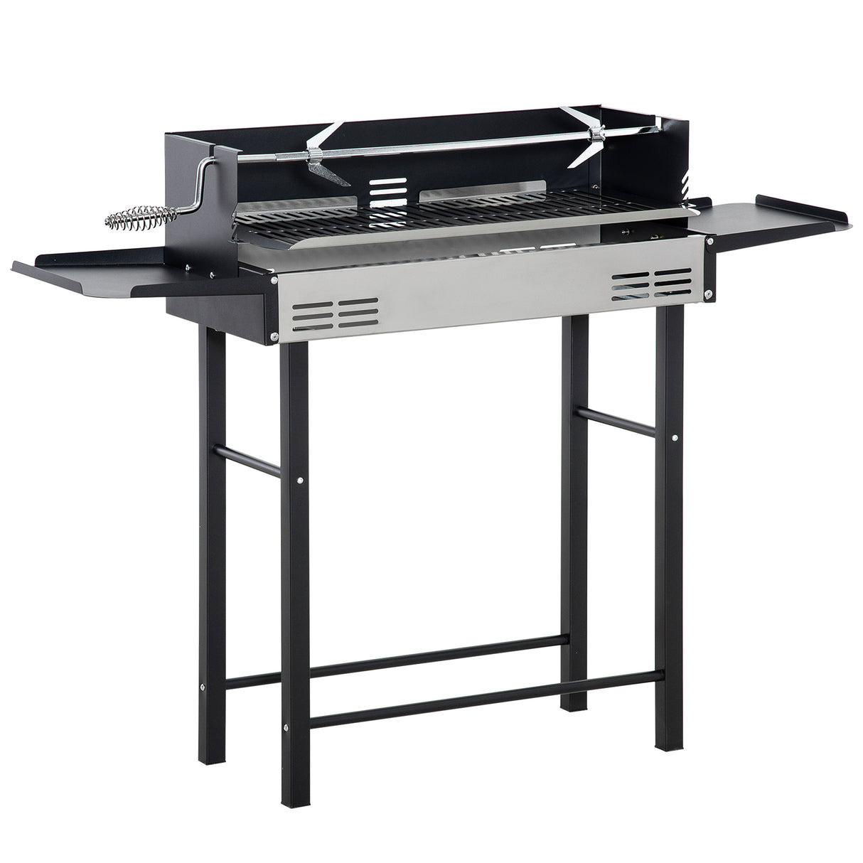 immagine-1-easycomfort-easycomfort-barbecue-a-carbone-con-griglia-girarrosto-e-mensole-pieghevoli-118x32x90cm