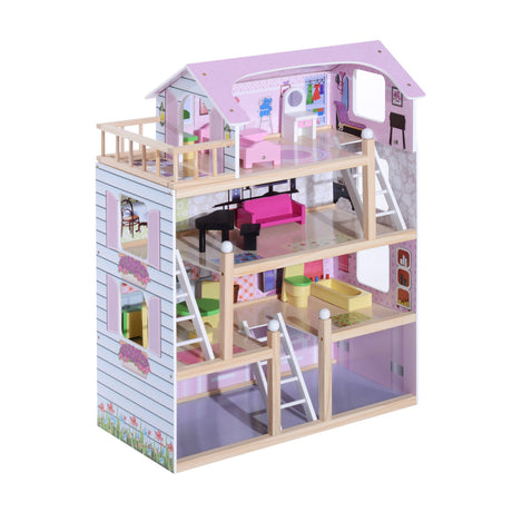 immagine-1-easycomfort-easycomfort-casa-delle-bambole-per-bambini-3-anni-in-legno-di-pino-e-mdf-a-4-piani-con-13-accessori-rosa-60x30x80-cm