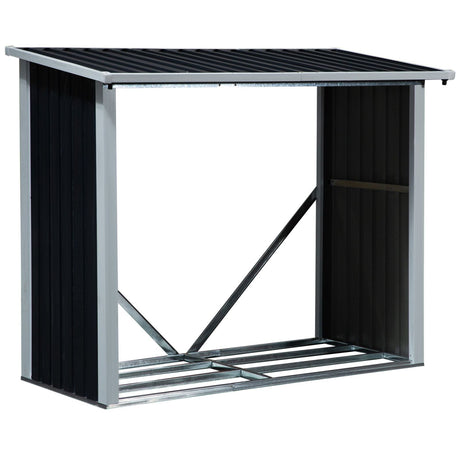 immagine-1-easycomfort-easycomfort-casetta-porta-legna-legnaia-da-esterno-in-acciaio-tetto-inclinato-e-scolo-acqua-ean-8054144136981