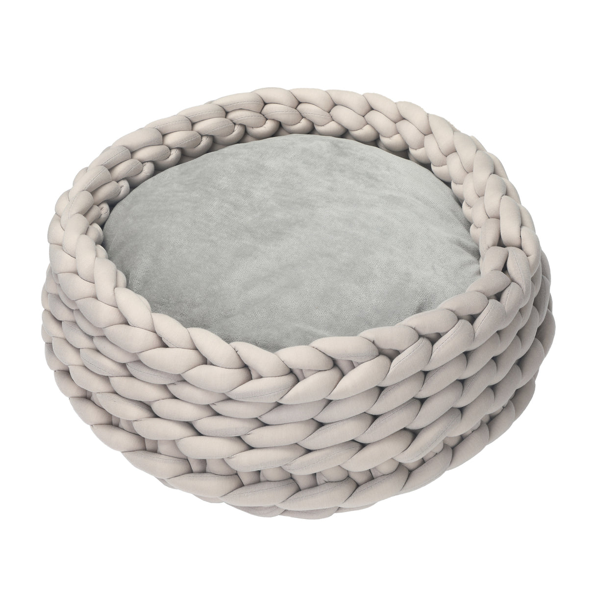 immagine-1-easycomfort-easycomfort-cuccia-per-cani-e-gatti-rotonda-rialzata-e-lavabile-in-cotone-pp-cuscino-imbottito-50x19cm-grigio