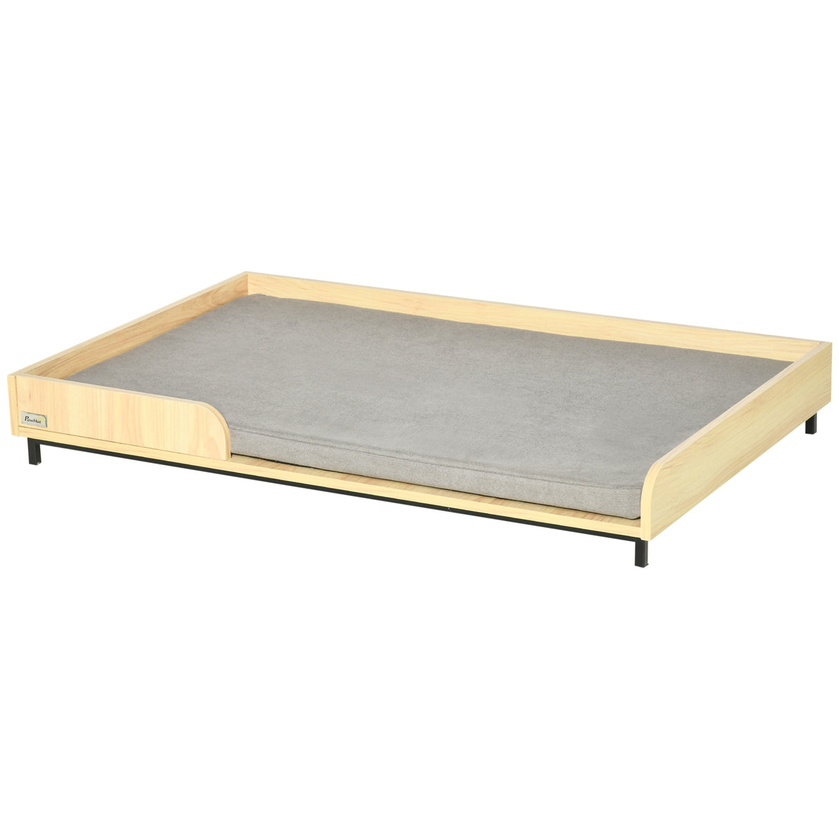 immagine-1-easycomfort-easycomfort-cuccia-per-cani-rialzata-con-cuscino-removibile-e-lavabile-lettino-per-cani-gambe-in-legno-e-acciaio-110x70x15-5cm-rovere-e-grigio