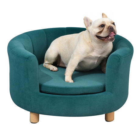 immagine-1-easycomfort-easycomfort-divano-per-cani-imbottito-con-schienale-e-cuscino-rimovibile-cuccia-per-gatto-da-interno-65x64x37cm-verde-ean-8055776912684