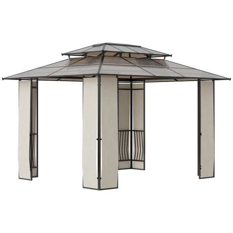 immagine-1-easycomfort-easycomfort-gazebo-da-giardino-3-7x3m-con-tetto-in-policarbonato-a-2-livelli-acciaio-e-alluminio-marrone