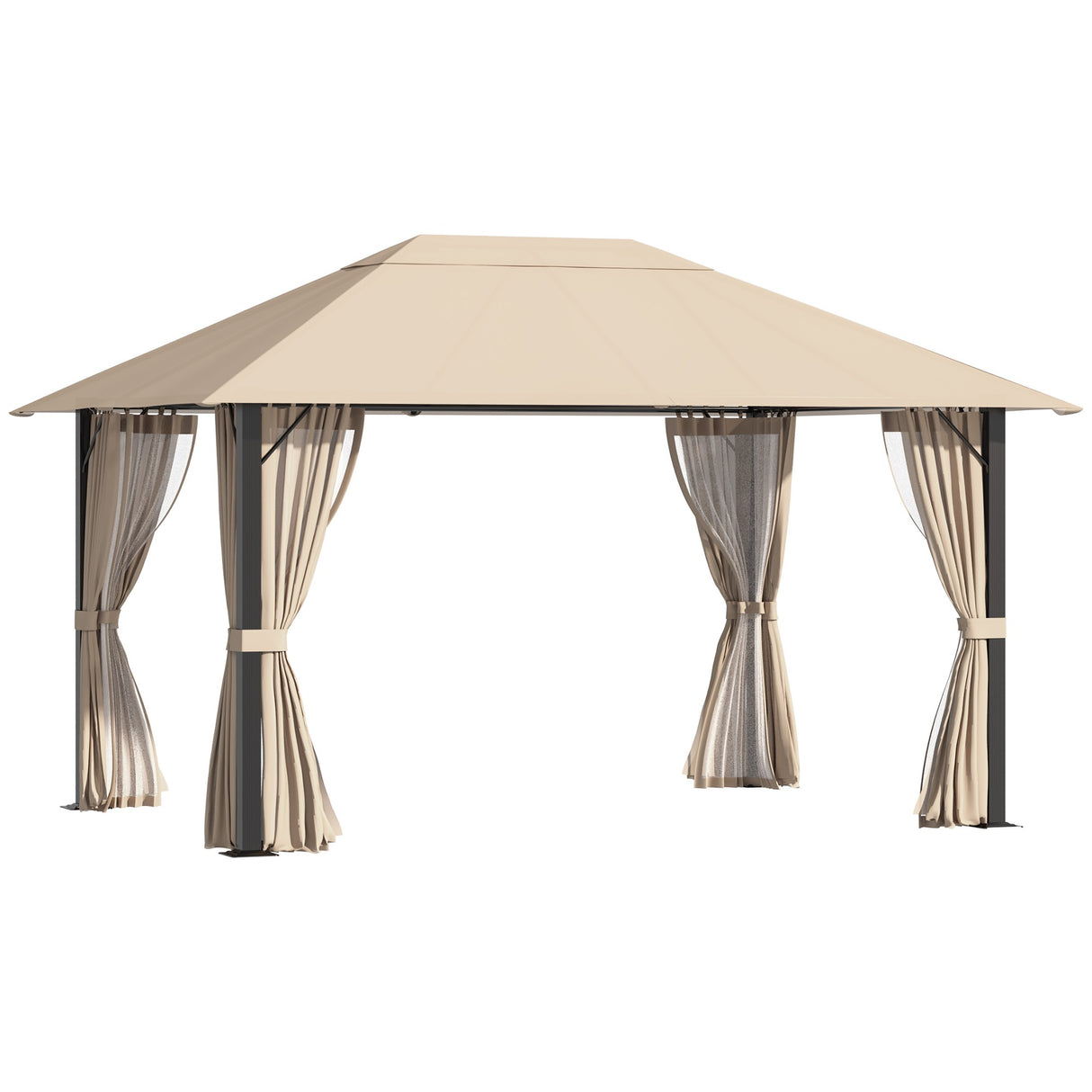 immagine-1-easycomfort-easycomfort-gazebo-da-giardino-4x3m-in-alluminio-e-acciaio-con-zanzariera-e-4-tende-in-poliestere-marrone