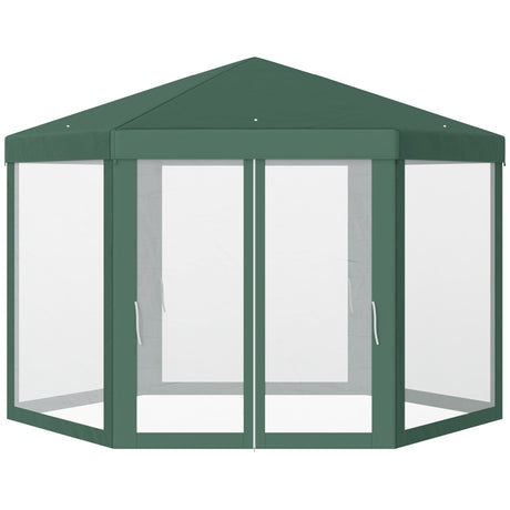 immagine-1-easycomfort-easycomfort-gazebo-esagonale-con-zanzariere-in-ferro-e-poliestere-verde-ean-8054144138459