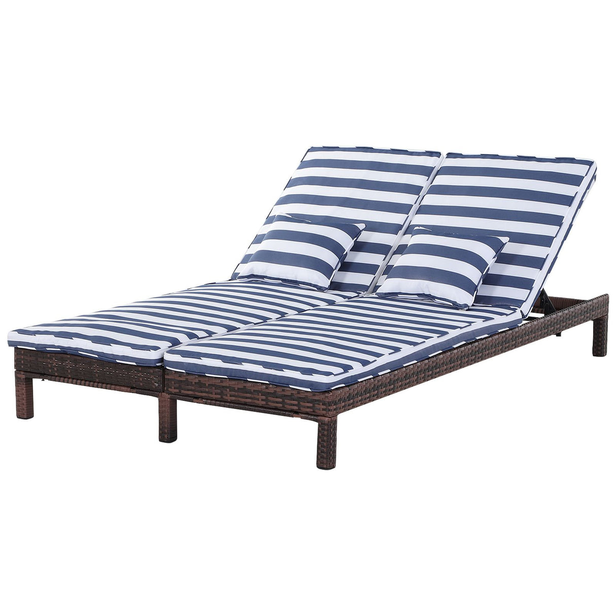 immagine-1-easycomfort-easycomfort-lettino-prendisole-sdraio-a-2-posti-in-pe-rattan-marrone-con-materassino-a-righe-bianco-e-blu-ean-8055776913148