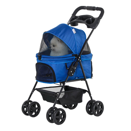 immagine-1-easycomfort-easycomfort-passeggino-per-cani-pieghevole-con-guinzaglio-di-sicurezza-e-cestino-portaoggetti-blu
