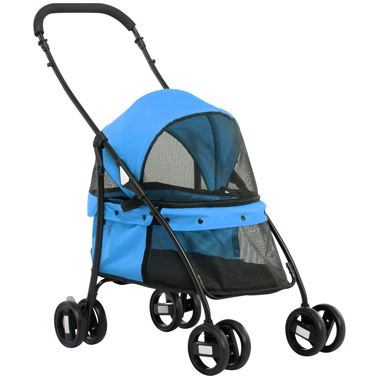 immagine-1-easycomfort-easycomfort-passeggino-per-cani-pieghevole-con-tettuccio-regolabile-e-ruote-girevoli-82x47x97cm-blu