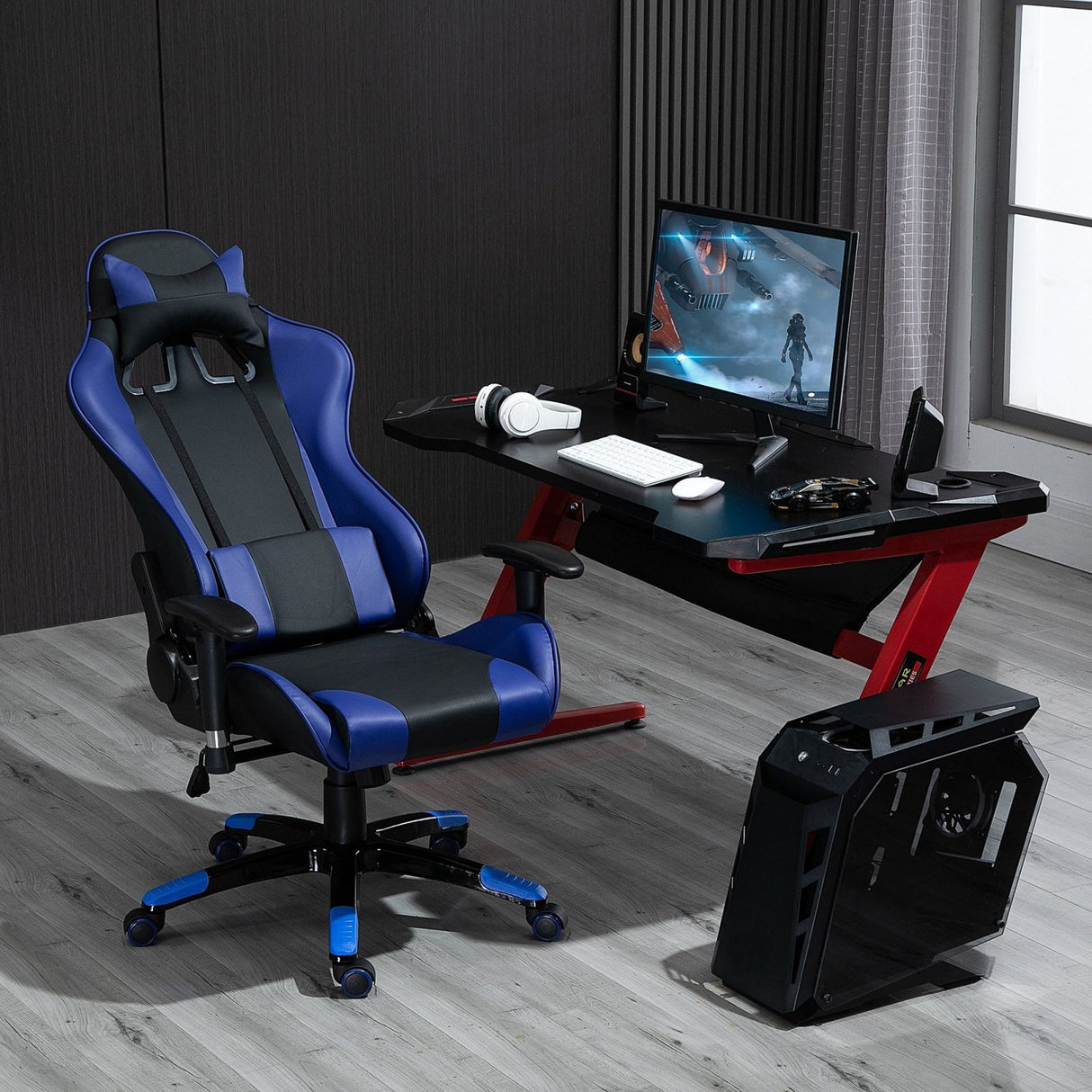 immagine-1-easycomfort-easycomfort-poltrona-da-ufficio-gaming-girevole-reclinabile-nero-e-blu-ecopelle-ean-8055776914725