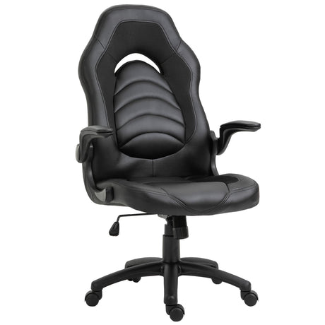 immagine-1-easycomfort-easycomfort-poltrona-gaming-o-da-ufficio-in-similpelle-nera-con-braccioli-pieghevoli-schienale-e-altezza-regolabile-ean-8054144133591