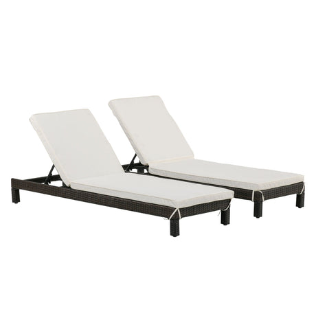 immagine-1-easycomfort-easycomfort-set-2-sdraio-da-giardino-in-pe-rattan-marrone-con-cuscino-imbottito-crema-ean-8055776915937