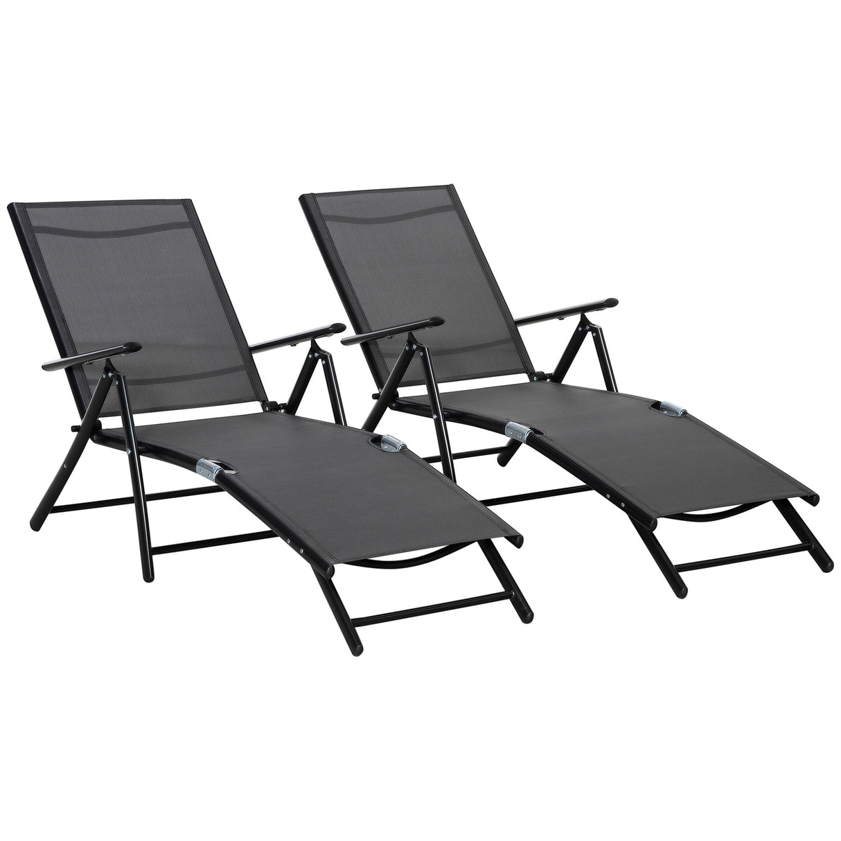 immagine-1-easycomfort-easycomfort-set-2-sdraio-da-giardino-pieghevoli-con-schienale-regolabile-64x134x95cm-nero