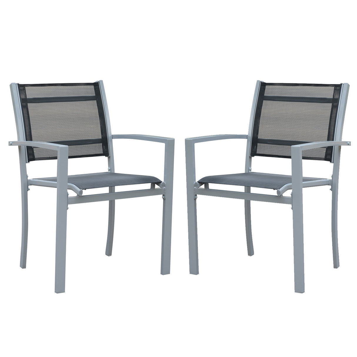 immagine-1-easycomfort-easycomfort-set-2-sedie-da-esterno-in-textilene-e-acciaio-nero-e-grigio-ean-8054144134116