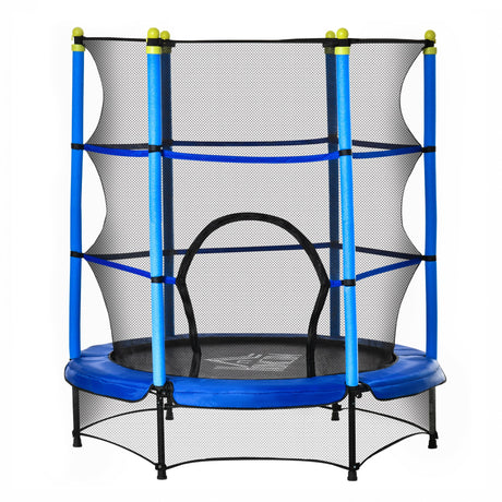 immagine-1-easycomfort-easycomfort-tappeto-elastico-per-bambini-3-6-anni-con-rete-bordo-imbottito-e-corde-elastiche-trampolino-da-giardino-140x160cm-blu-e-nero