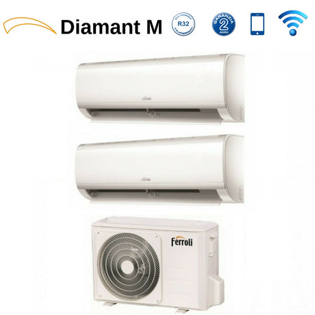 immagine-1-ferroli-climatizzatore-condizionatore-ferroli-dual-split-inverter-r32-serie-diamant-m-70007000-con-18-2-77-wi-fi-integrato-ean-8059657010698