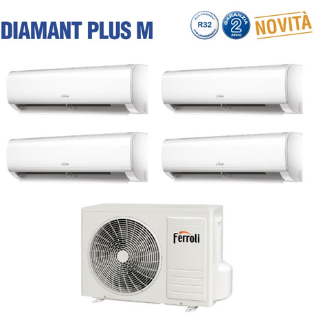 immagine-1-ferroli-climatizzatore-condizionatore-ferroli-quadri-split-inverter-serie-diamant-plus-m-79912-con-28-4-r-32-wi-fi-integrato-70009000900012000-novita