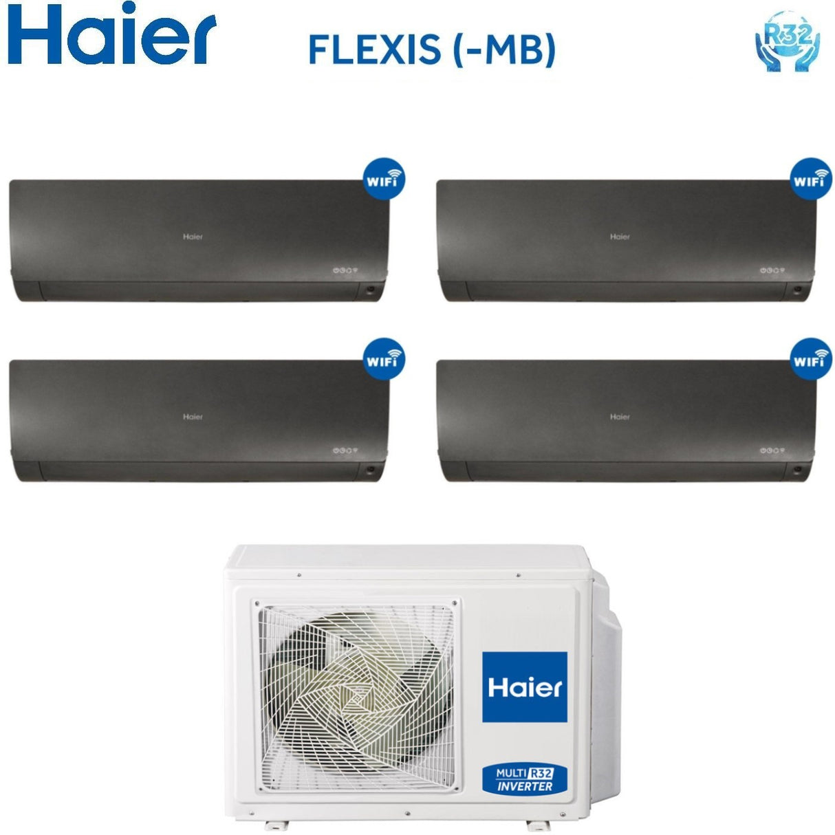 immagine-1-haier-climatizzatore-condizionatore-quadri-split-inverter-haier-serie-flexis-black-nero-700070001200018000-btu-con-4u85s2sr2fa-wifi-integrato-r-32-771218-novita