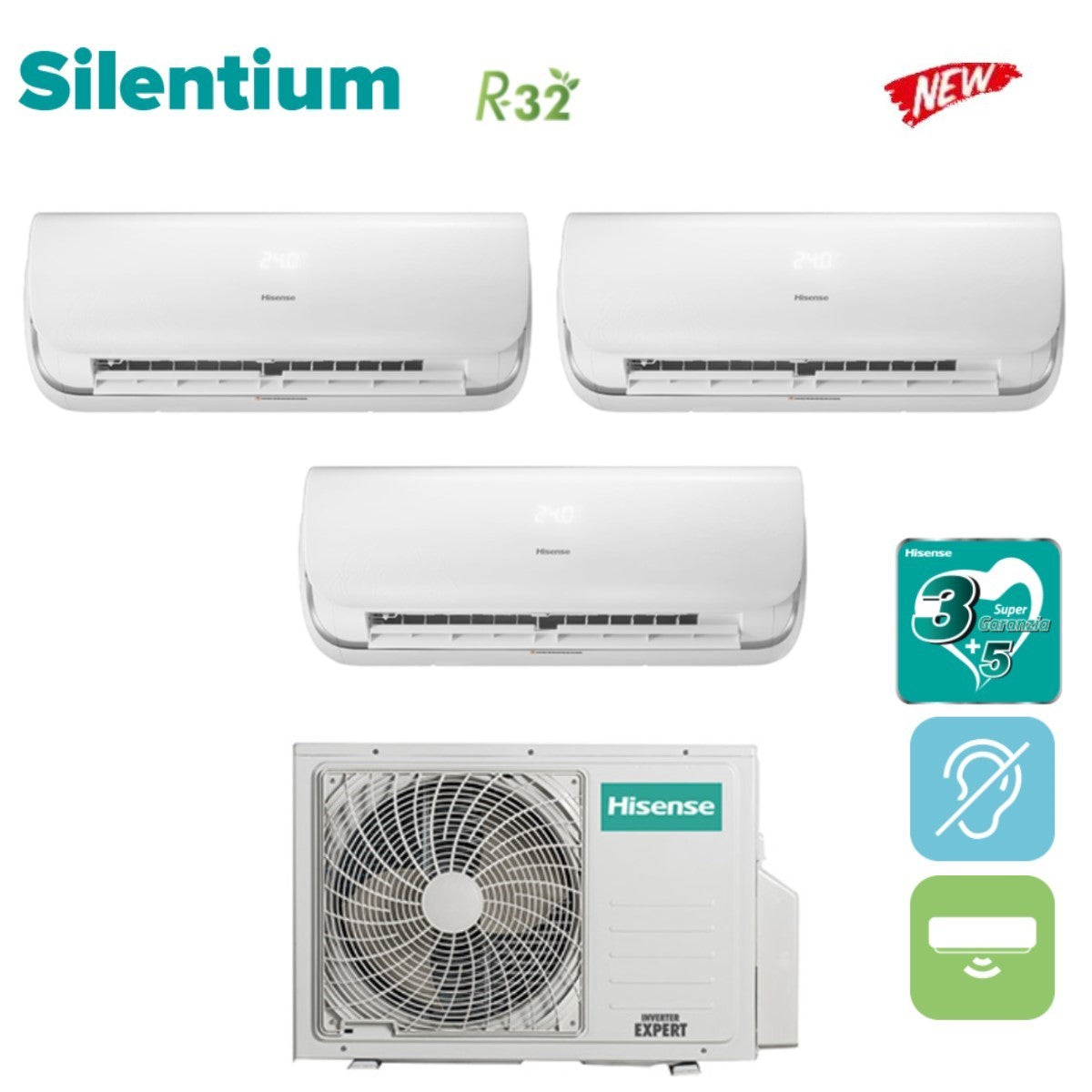 Climatizzatore Condizionatore Hisense Trial Split Inverter Serie Silen Climaconvenienza 2350