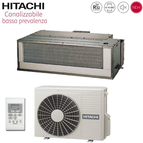 immagine-1-hitachi-climatizzatore-condizionatore-hitachi-inverter-canalizzato-bassa-prevalenza-12000-btu-rad-35rpe-r-32-wi-fi-optional-con-comando-a-parete-novita