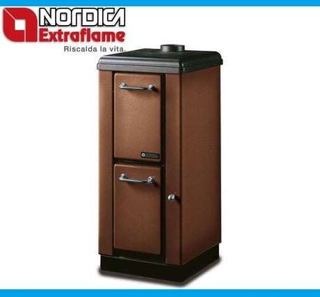 immagine-1-la-nordica-stufa-a-legna-la-nordica-extraflame-modello-mignon-4-kw-marrone-in-acciaio-e-ghisa