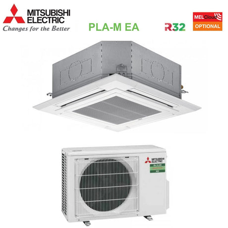 immagine-1-mitsubishi-electric-climatizzatore-condizionatore-mitsubishi-electric-cassetta-90x90-a-4-vie-12000-btu-pla-m35ea-suz-m35va-r-32-wi-fi-optional-con-griglia-inclusa