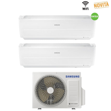 immagine-1-samsung-climatizzatore-condizionatore-samsung-dual-split-inverter-serie-windfree-evowindfree-light-1212-con-aj050mcj2eh-r-410-wi-fi-integrato-1200012000-ean-8055776917474