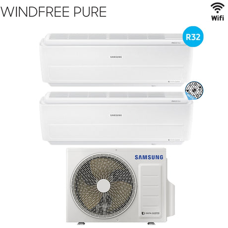 immagine-1-samsung-climatizzatore-condizionatore-samsung-dual-split-inverter-serie-windfree-pure-1212-con-aj050ncj-r-32-wi-fi-integrato-1200012000-ean-8059657019653