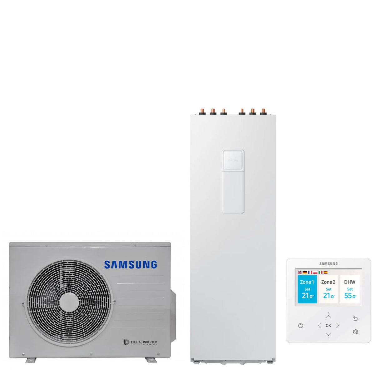 immagine-1-samsung-pompa-di-calore-aria-acqua-splittata-climatehub-samsung-ae060rxedegeu-bollitore-ae260rnwsegeu-di-260-litri-con-comando-incluso